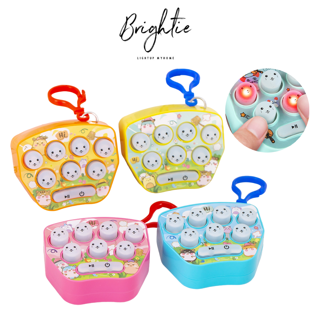 Mini Whack-a-mole Keychain Battery Included 4 Gaming Modes Great Birthday Gift For Kids 迷你打地鼠钥匙扣 包含电池 4种游戏模式可选 Rantai Kunci Whack-a-mole Mini Termasuk Bateri 4 Mod Permainan BRIGHTIE Harga  3 Ringgit*Penghantaran Percuma