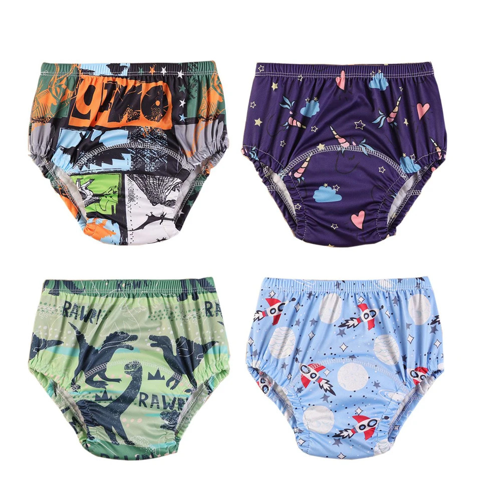 Random 2pcs Waterproof Reusable Baby Training Pants Infant Shorts Underwear Cloth Baby Diaper Nappies Panties Nappy Changing