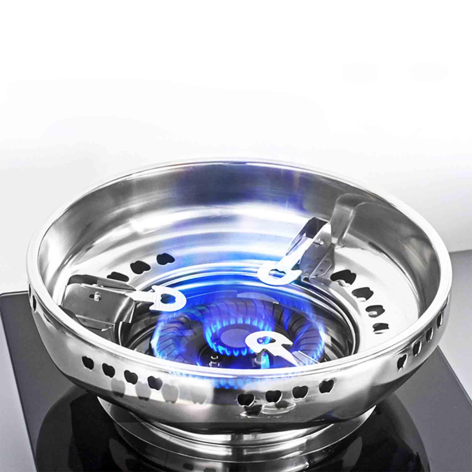 Bntech bếp ga Windproof Bìa thép không gỉ thu thập lửa bếp ga kính chắn gió cho woks bếp Vòng bếp ga Burner bếp ga đầu bếp