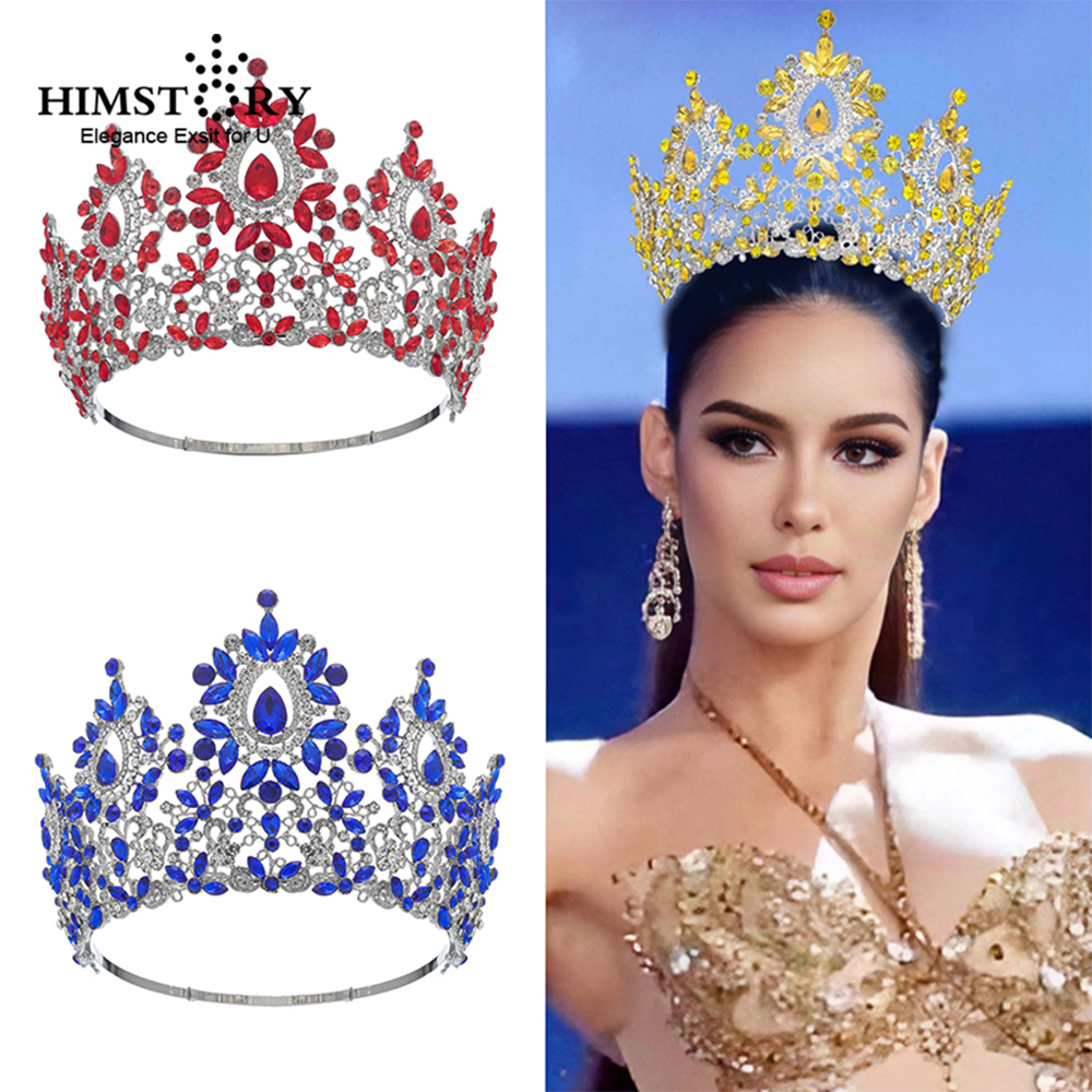 HIMSTORY Baroque European And American Miss World Beauty Hair Crown Pageant Bridal Headpiece Tiaras Accessories ราคา 2,046 บาท*ส่งฟรี