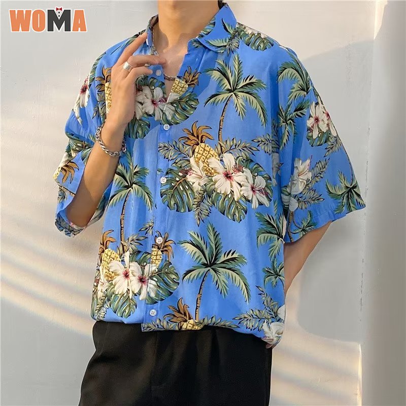 WOMA swimming trunks Men's cropped trousers Digital printing Waterproof and quick-drying Hot spring swimming racing equipment ราคา 175 บาท*ส่งฟรี