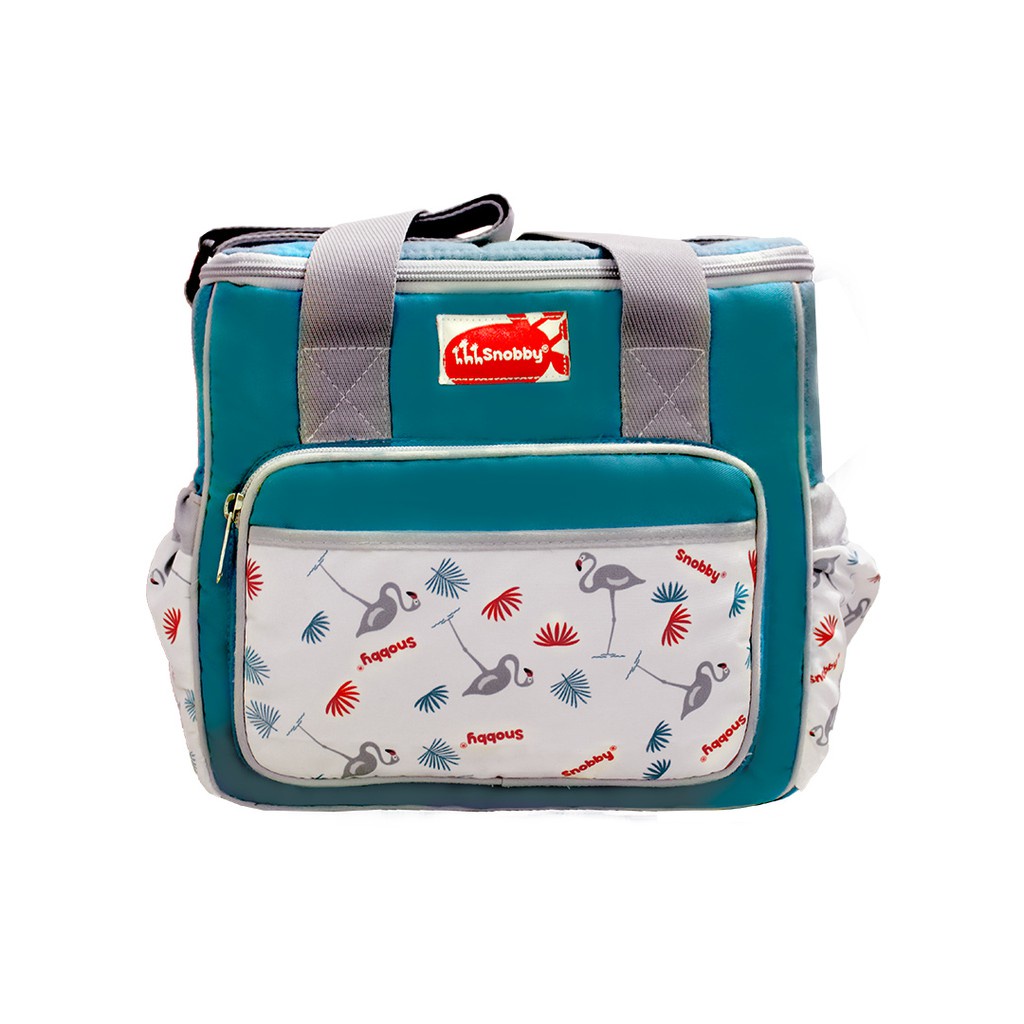 Snobby Tas Perlengkapan Bayi Medium Diaper Bag Flamingo Series Aplikasi Saku print