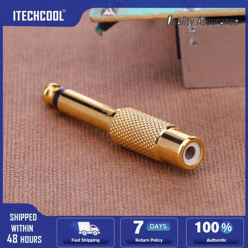 [Bản gốc] Đầu nối Dụng cụ kết nối âm thanh mạ vàng Nam 6.35mm đến 3.5mm đồng nguyên chất Bộ chuyển đổi âm thanh cho phụ nữ nam 6.35mm mất tín hiệu thấp