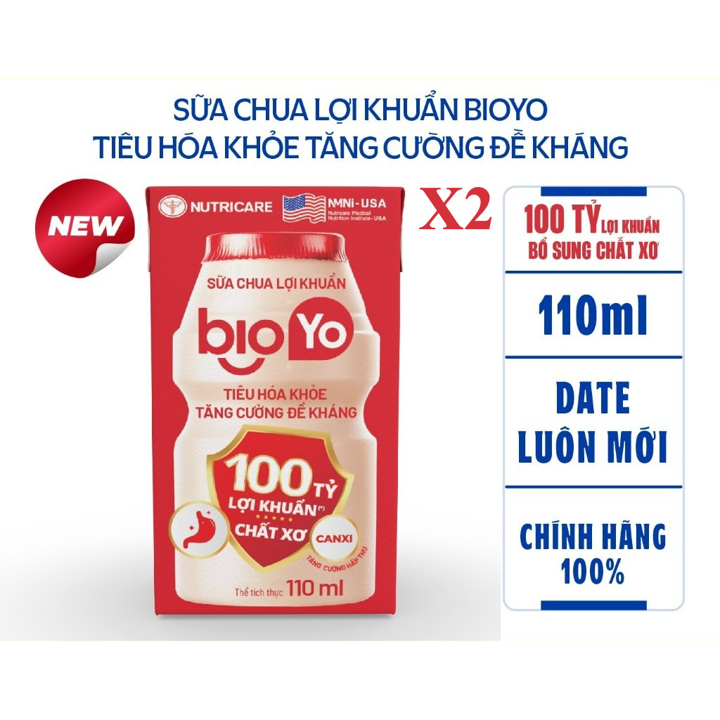 Combo 2 Thùng Sữa công thức Nutricare Bioyo 100 tỷ Lợi khuẩn Postbiotic tiêu hóa khỏe ngừa táo bón tăng khả năng hấp thu