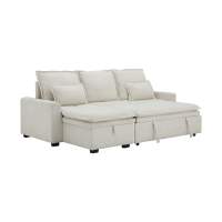 HomeHuk โซฟาเบดผ้า L-shape รุ่นโดมิโกะ