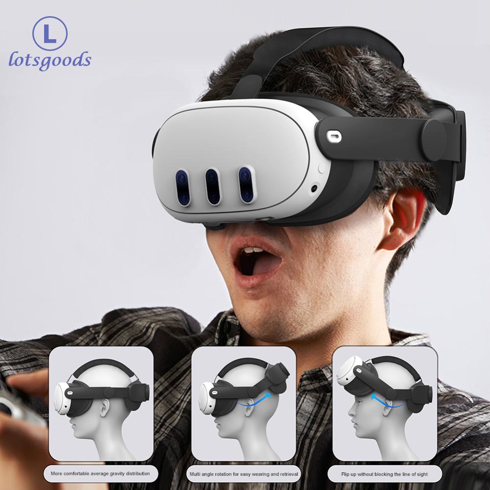 Có thể điều chỉnh thay thế dây đeo đầu cải thiện Comfort VR thay thế Elite dây đeo đầu cho Meta Quest 3 VR phụ kiện