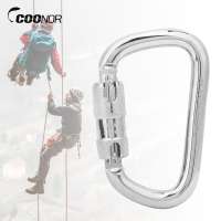 COONOR D หมอนเป่าลมเหล็ก40Cr ติดต่อง่ายที่ตะขอเกี่ยวเชือกไต่เขาความแข็งสูงสำหรับอุปกรณ์เสริมความปลอดภัยในการปีนป่ายนอกบ้าน