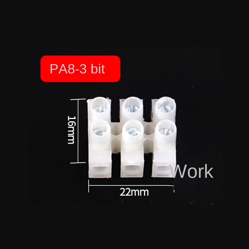 Đầu Nối Dây Nylon PA8-2,PA8-3,PA8-12,PA10-12,PA10-3,PA10-2,PA12-12,PA12-3,PA14-12,PA16-12 | 2-12 Vị Trí | PA10/PA12/PA14/PA16 | Đế Nối Điện | Hàng Chính Hãng - PA8-3