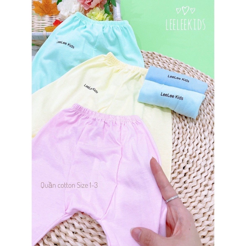 Quần dài sơ sinh đáp đũng Leekid