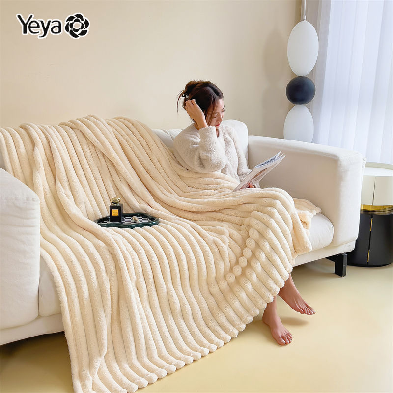 YEYA ผ้าห่ม ผ้าห่มฤดูใบไม้ร่วงและฤดูหนาว ผ้าห่มตุ๊กตากระต่ายสีทึบ ผ้าห่มสักหลาด ผ้าห่มของขวัญ ผ้าห่มงีบสำนักงาน ผ้าห่มเครื่องปรับอากาศ ผ้าห่มโซฟา ราคา 289 บาท*ส่งฟรี