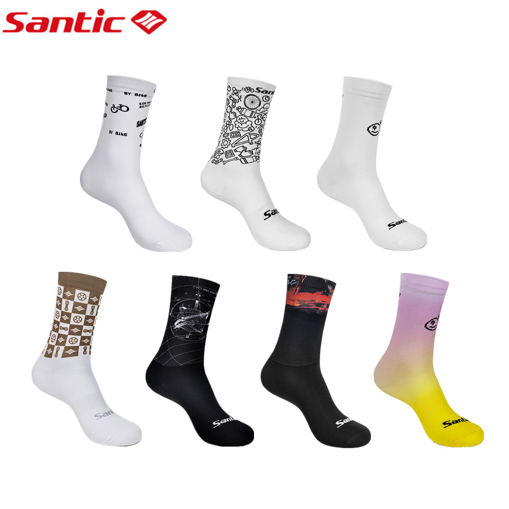 Santic đi xe đạp Vớ Nam Nữ Tất cả các mùa Nén thoáng khí Bóng rổ Xe đạp thể thao Vớ xe đạp