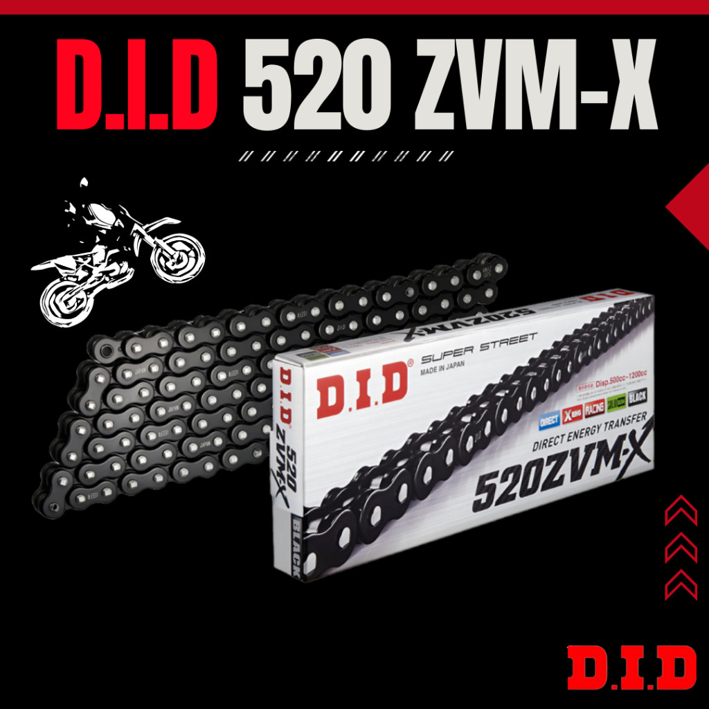 Sên DID cao cấp 520ZVM-X Xring Racing Đen 120T chịu tải đến 1200cc Giá 3,726,000 Đồng*Miễn phí vận chuyển