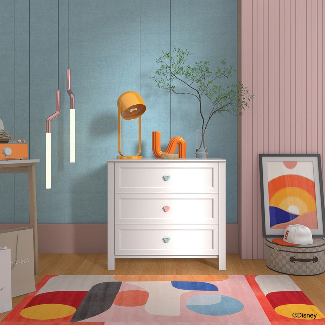 Disney Home ตู้เตี้ยลิ้นชัก DISNEY รุ่น MICKEY-C สีขาว (80 x 40 x 80 ซม.) ราคา 3,900 บาท*ส่งฟรี