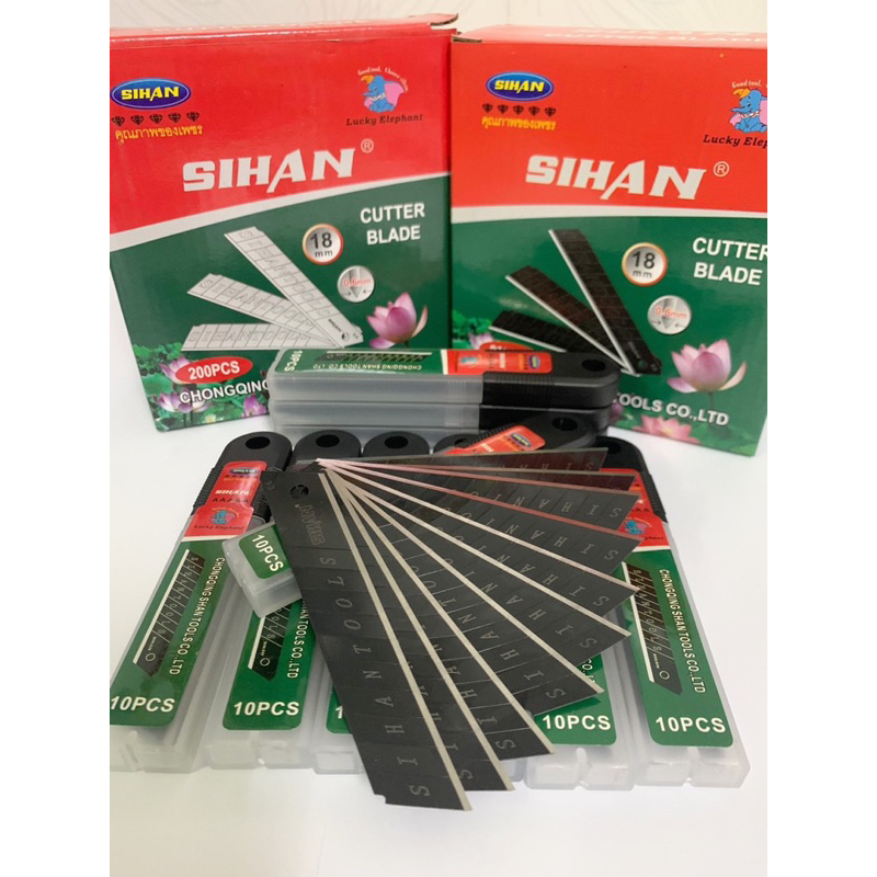 Lưỡi dao rọc giấy sihan lưỡi đen - lưỡi dày 0.6mm - chắc chắn - chất lượng -