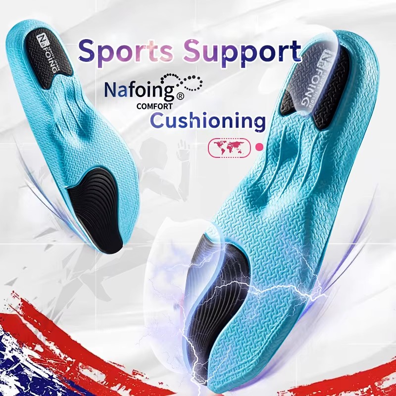 VTTO 1Pair Orthopedic Insoles for Flat Foot Feet Arch Support Plantar Fasciitis Medical Running Insoles EVA High Elastic Insoles for Shoes