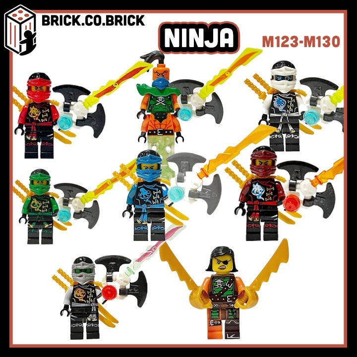 Ninja Đồ chơi Lắp ráp Nhân vật Ninja Mô hình Nhân vật Làng lá Mới M123-M130