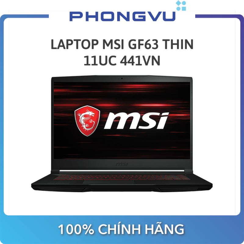 Bảng giá Laptop MSI GF63 Thin 11UC ( 15.6/i7-11800H/8GB/512GB SSD/RTX 3050/Win 10 Home) - Bảo hành 12 tháng Phong Vũ
