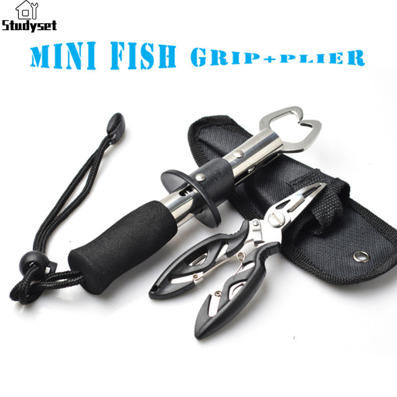 Studyset IN stock Portable Fishing Pliers Hook Remover Fishing Tools With Storage Bag For Outdoor Freshwater Saltwater Fishing ราคา 147 บาท*ส่งฟรี