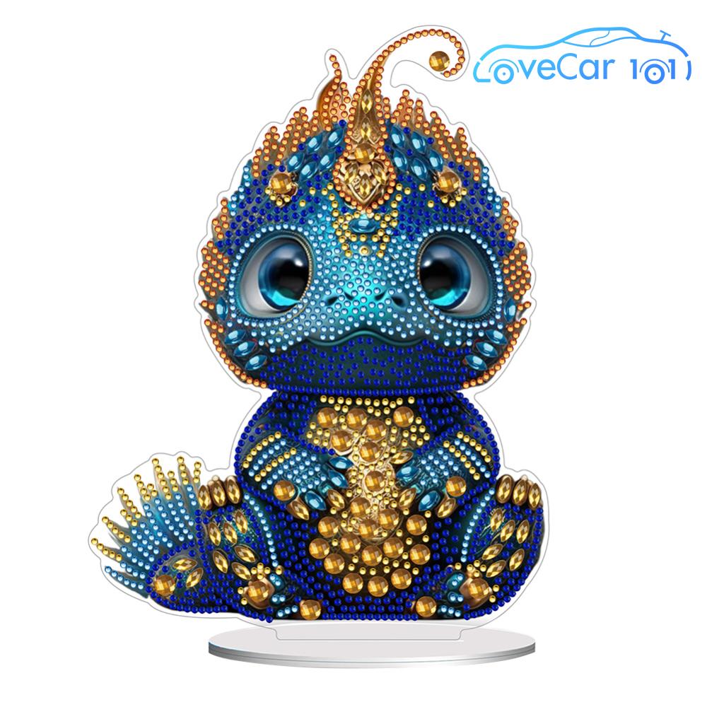 Acrylic Diamonds Painting Desktop Decorations Dragon Diamond Painting Desktop Ornaments Kit for Office Desktop Decor ราคา 161 บาท*ส่งฟรี