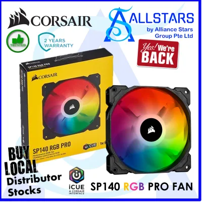 (ALLSTARS : We Are Back Promo) CORSAIR SP140 RGB PRO Performance RGB Fan (140mm Fan) (CS-CO-9050095-WW) (Local Warranty 2years with Convergent)