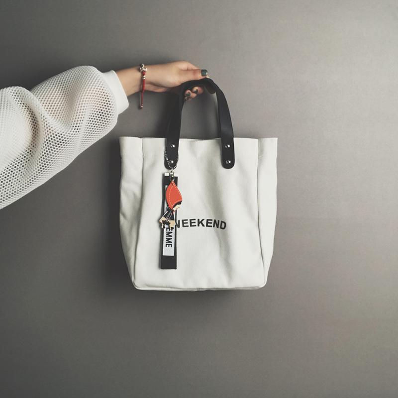 New Arrival Big Book Bags Female 2019 New Style Korean Style Versatile Shoulder Bag Simple Literature And Art Canvas Students Hand Shoulder Bag
