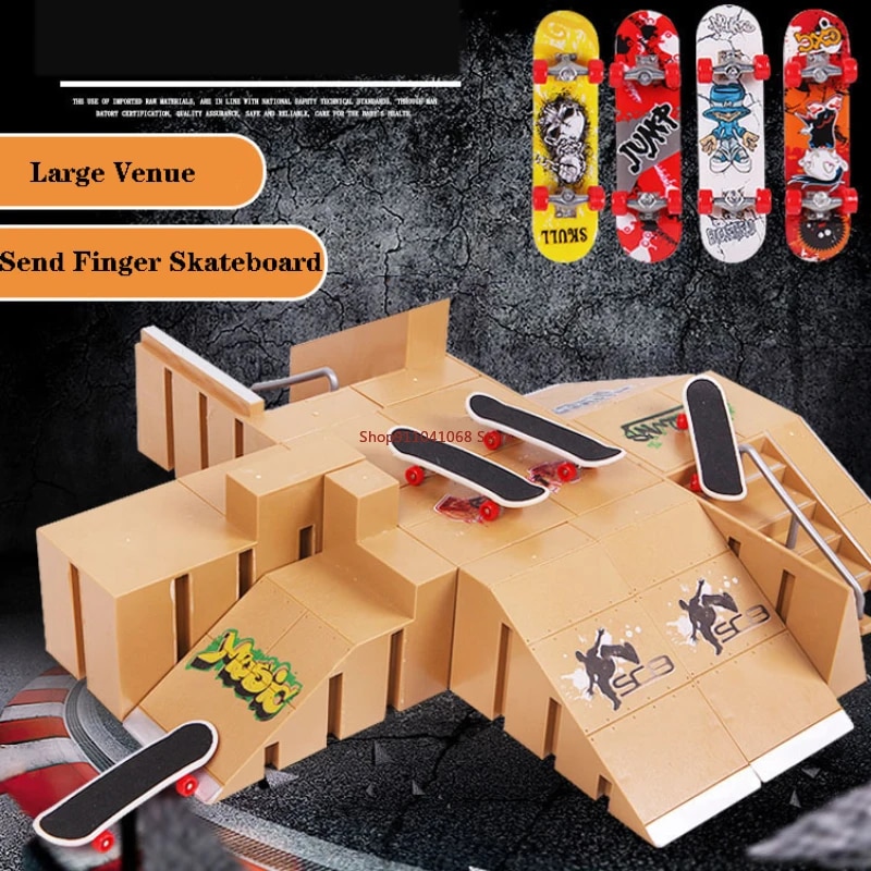 Finger Skateboards Skate Park Ramp Parts For Tech Practice Deck Children