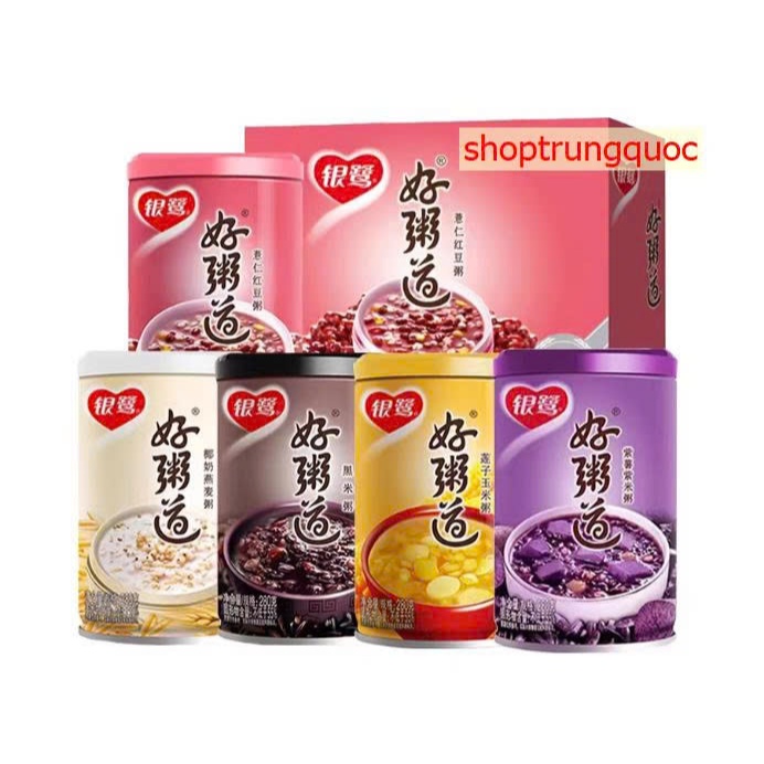 Cháo Trυng Quốc Yinlu 280g * 12 lon/ thùng (Lon lẻ nhiều vị)