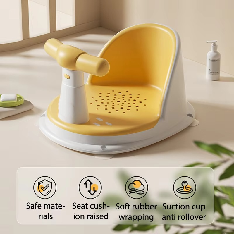 Kursi Mandi Bayi Shower Seat Soft Anti Slip Drainage Hole