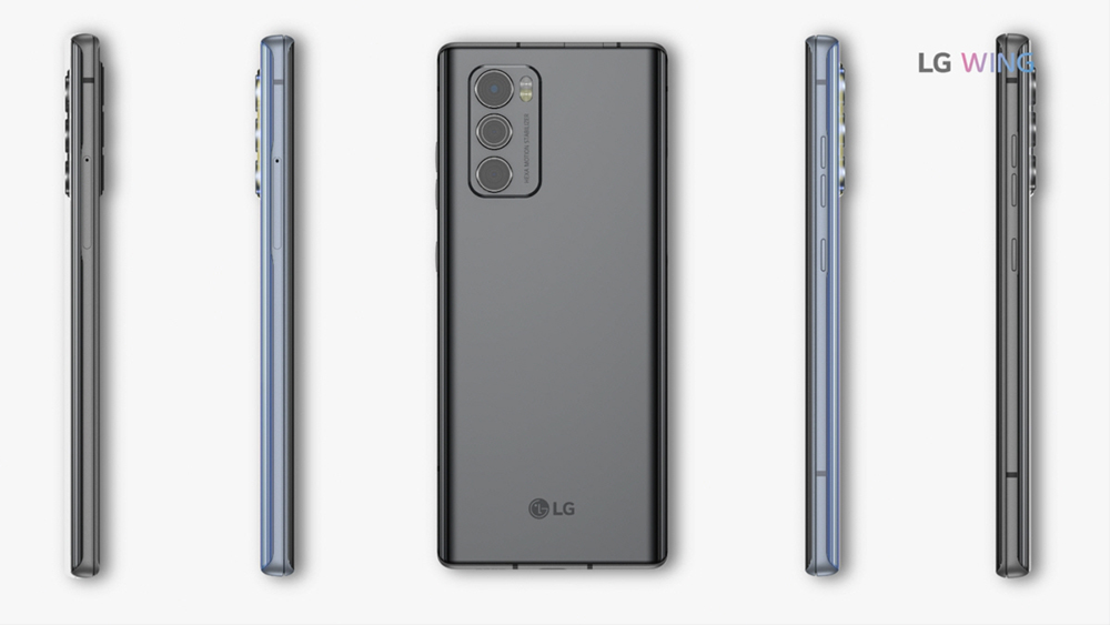 [op061] Original LG WING LMF100N LMF100TMW LMF100VM 5G Mobile Phone 6.8'' 8GB RAM 128GB/256GB ROM Single/Dual SIM Octa Core CellPhone · v21