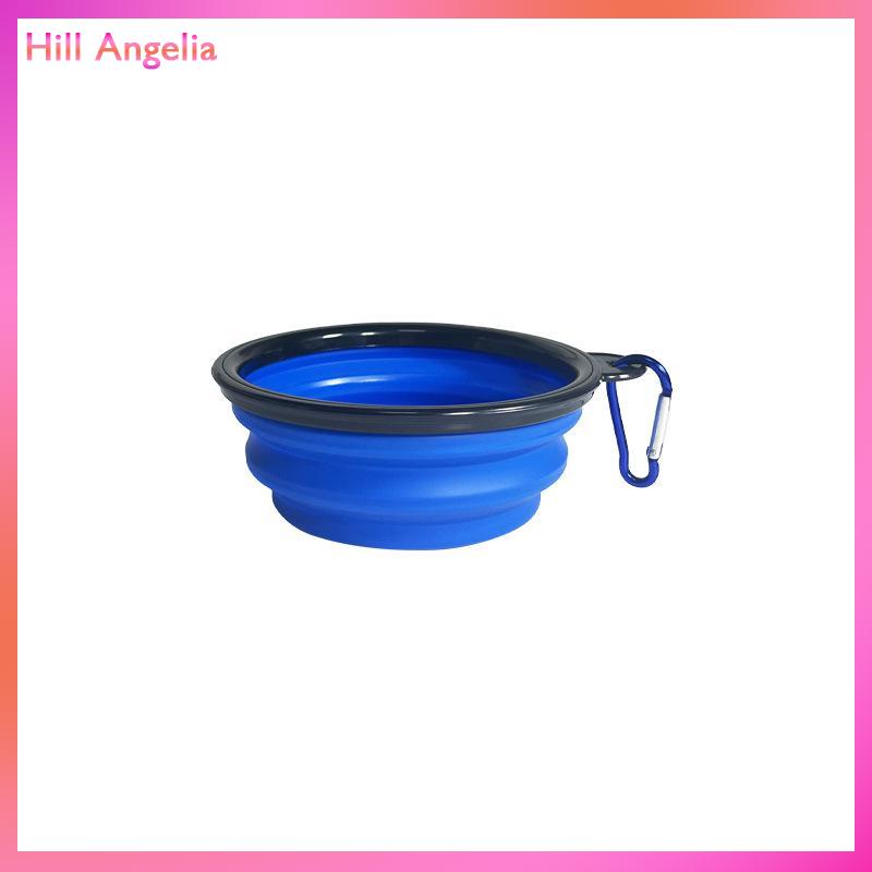 [Hill Angelia] Đóng Mở Mèo Con Chó Vật Nuôi Gấp Silicone Bát Du Lịch Ngoài Trời Xách Tay Con Chó Con Thực Phẩm Container Trung Chuyển Món Ăn Bát Vật Nuôi Nguồn Cung Cấp - 2