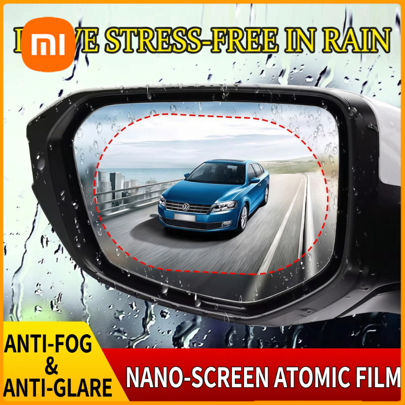 Car Rearview Mirror Anti-Rain Film Full Screen Waterproof Anti-Fog Protective Sticker for Side Mirrors and Windows Giá 21,000 Đồng*Miễn phí vận chuyển