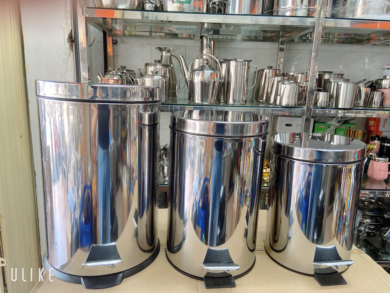 Thùng rác inox chân đạp giá rẻ- đủ size