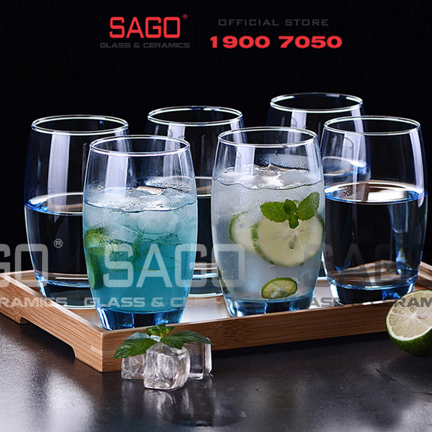 Ly thủy tinh luminarc salto ice blue hi ball 350ml | thủy tinh màu cao cấp