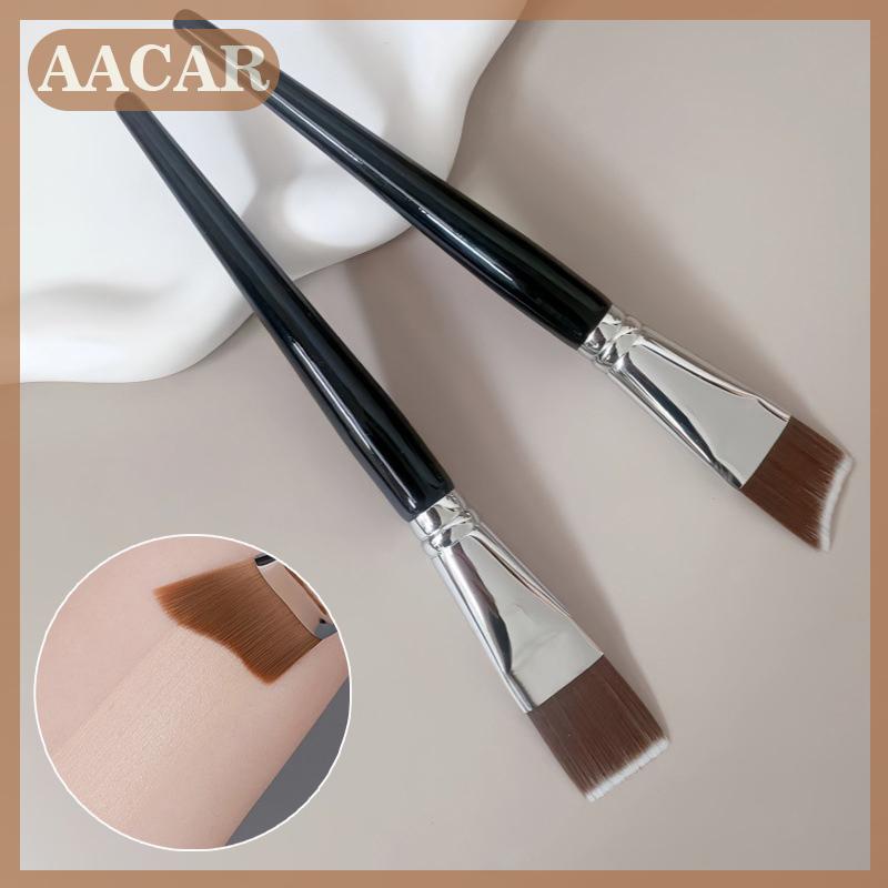 AACAR Bevel hình lưỡi phẳng nền tảng bàn chải màu đen trang điểm bàn chải phụ nữ chuyên nghiệp phải đối mặt với cơ sở nền tảng chất lỏng mỹ phẩm bàn chải