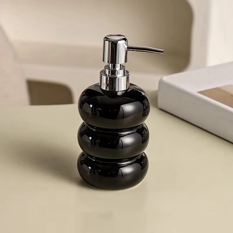 [Waanon]Ceramic Hand Bottle Household Shampoo Cosmetic Water Collection Bottle Home Hotel Soap Dispenser Bathroom Accessories