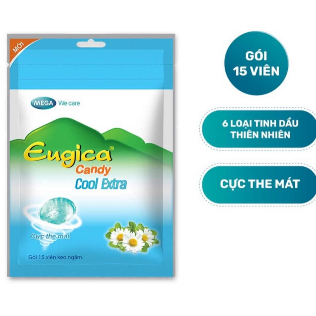 EUGICA CANDY COOL EXTRA herbal lozenges to help relieve coughs and sore