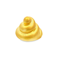 Top Cash Jewellery 999 Pure Gold Good Luck Poop Display Piece