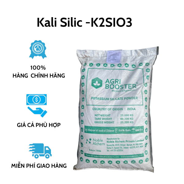 [25KG] Phân K2SiO3 – Kali Silic – Potassium Silicate – Mập thân cứng cây nuôi trái chống đổ ngã cho 