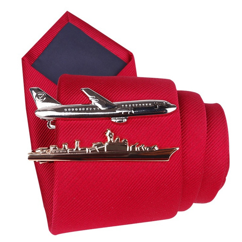 Người đàn ông tie clip dễ thương tàu hơi nước cá heo Máy bay Bộ đồ ăn hình dạng Tie bar cà vạt cho tiệc cưới đinh ghim trang sức tie clip cao cấp người đàn ông Quà Tặng