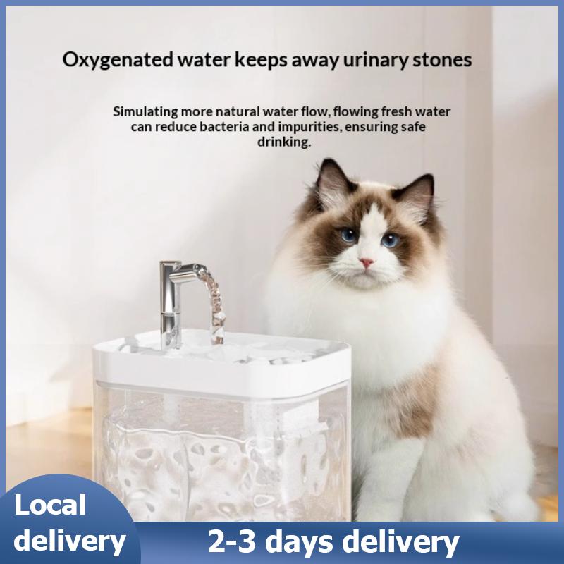 TBRBG Local Delivery Tự động Pet Dog Cat nước quả đài phun nước Pet Dog Cat nước vòng lặp câm bơm thông minh Pet Bát 1.5L