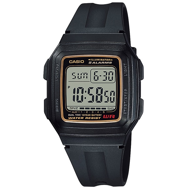 CASIO F-201WA-9AJH [Standard Watch] Square Watch Black Resin Digital Quartz *Battery Life:10 years S