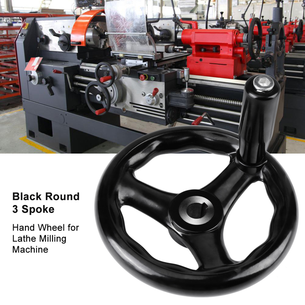 12x125mm phay tay bánh xe bền 3 nói tay bánh xe cho máy tiện Máy phay