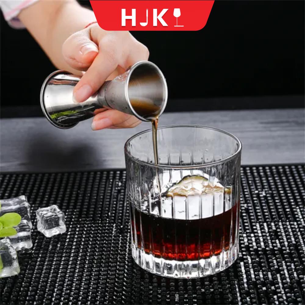 HJKL Bắn kép Cốc đo inox 15/30 25/50 20/40ml Mép cốc CuộN Cốc ounce Đồ dùng nhà bếp Đánh bóng Ly  Nhân viên pha chế