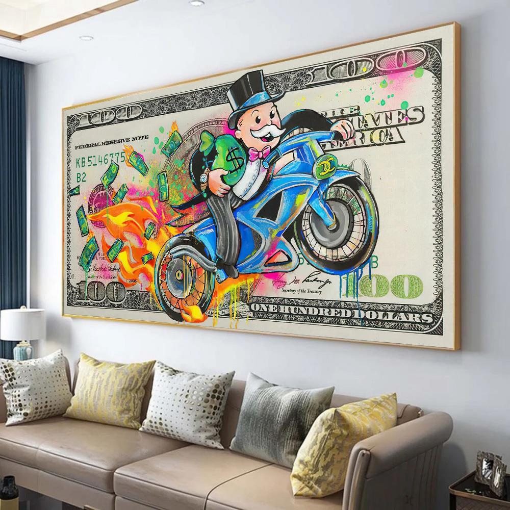  LARGE 11X14 - Designer LV Monopoly Man Poster - Glam Fashion  Design - Urban Street Art - Graffiti Wall Art Print - Room Decoration for  Dorm, Office, Teens Bedroom – Cool