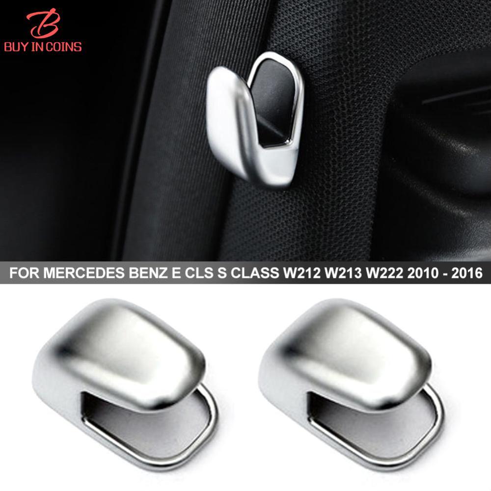 BC 2Pcs Car B Pillar Hook Interior Window Cover Trim For Mercedes Benz E CLS S Class W212 W213 W222 2010 - 2016