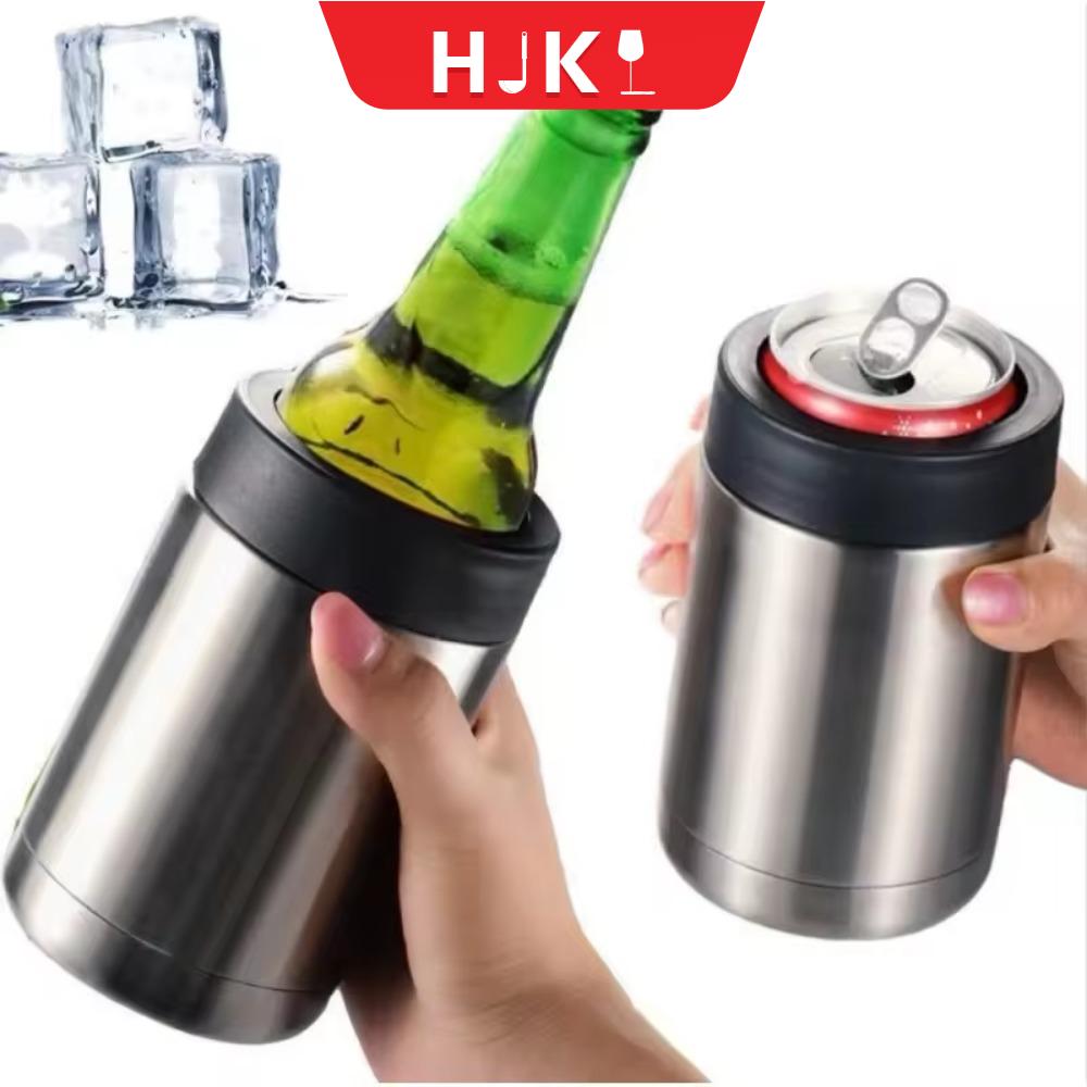 HJKL Thép không gỉ Dụng cụ giữ lạnh chai bia 12 14 16 oz Tường đôi Dụng cụ làm mát bia cách nhiệt Cốc giữ nhiệt Vaccum Bình làm mát lon COLA Đồ uống