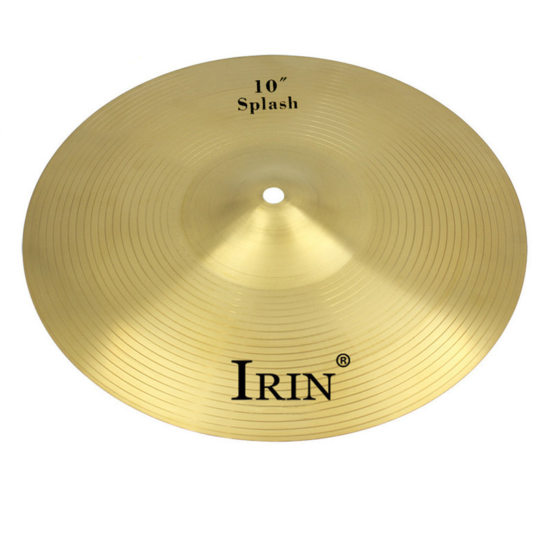 IRIN Copper Alloy Crash Cymbal Drum Set Durable Brass Alloy Cymbal For Percussion Instruments Players Beginners 10 inch