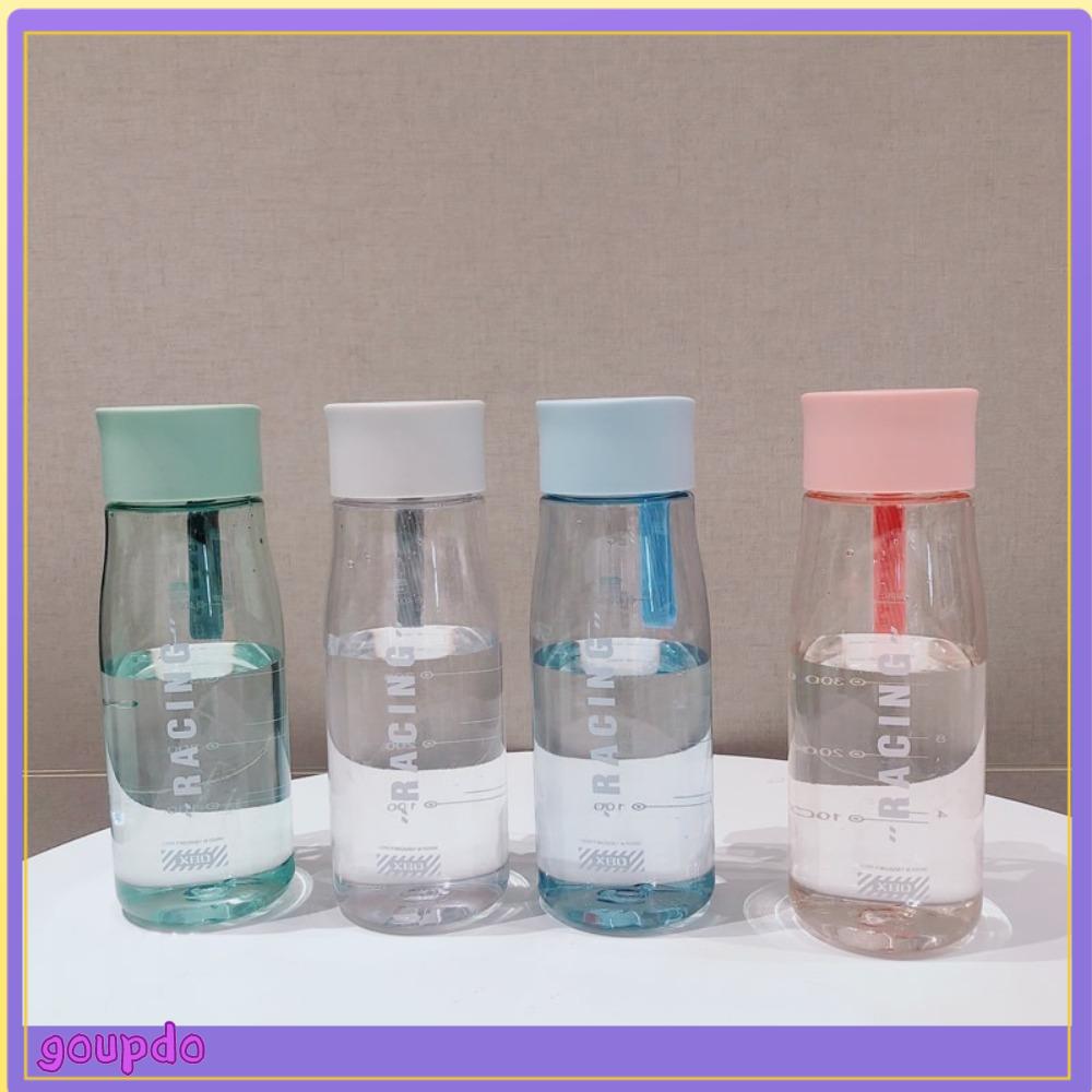 GOUPDO Dung tích lớn 550/650ml Chai nước Chống rò rỉ Nhựa Chai nước trong suốt Di động Trọng lượng nhẹ Bình uống nước tập thể hình Thể thao ngoài trời