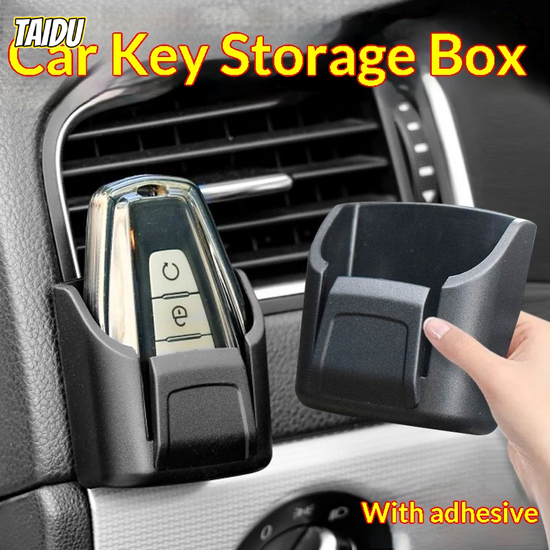 TAIDU Car Key Storage Box with Adhesive Back for Dashboard, Convenient and Secure Key Holder for Car Interior Giá 14,000 Đồng*Miễn phí vận chuyển