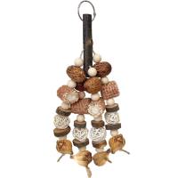 YITAQI MALL Pineapple Bird Wood Nut Toy Corncob Natural Wood Bite Training Toy Parakeet Healthy Parrot Chewing Toy For Birds